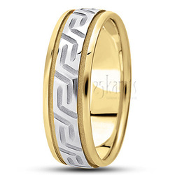 Traditional Greek Key Designer Wedding Band 