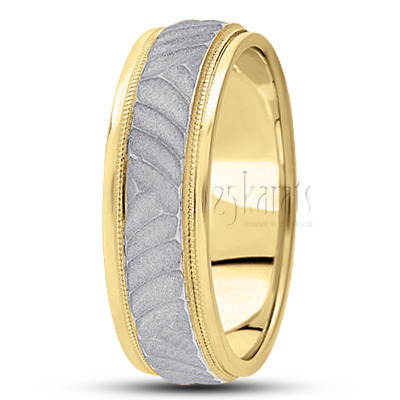 Contemporary Sandblasted Fancy Designer Wedding Band  - view 4 thumbnail