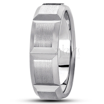 Favorite Rectangular Cut Fancy Wedding Band - view 2