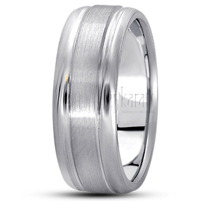 Classic Basic Carved Wedding Ring  - view 2