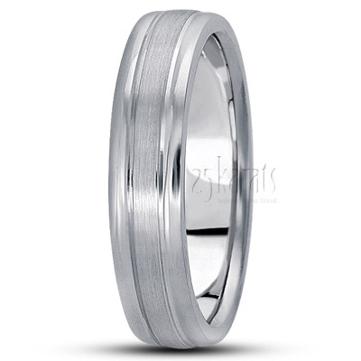 Classic Basic Carved Wedding Ring  - view 7