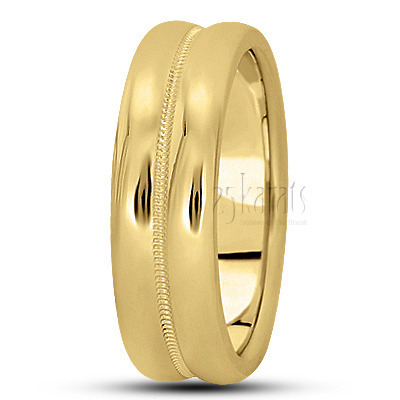 Concave Milgrain Basic Design Wedding Band  - view 3 thumbnail