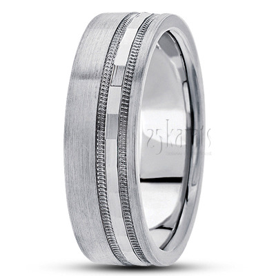 Angular Cut Basic Designer Wedding Ring  - view 2