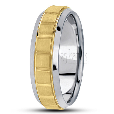 Beveled Edge Basic Design Wedding Band  - main view