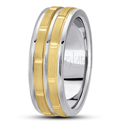 Suave Diamond Carved Wedding Band  - main view thumbnail