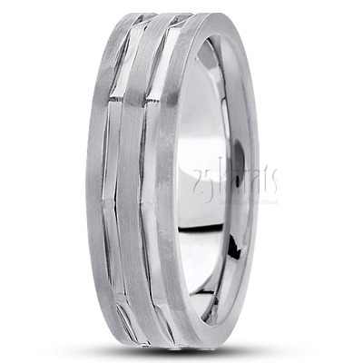 Attractive Diamond Cut Wedding Ring  - view 2