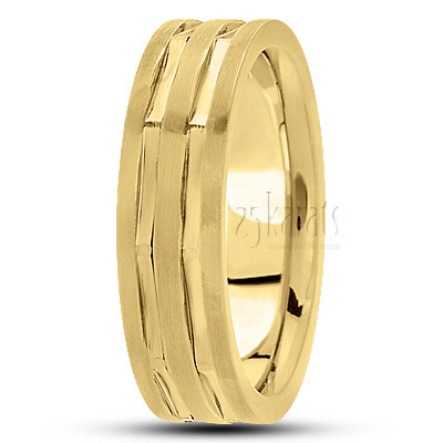 Attractive Diamond Cut Wedding Ring  - view 3
