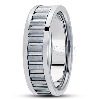 Traditional Diamond Cut Wedding Ring  - view 2