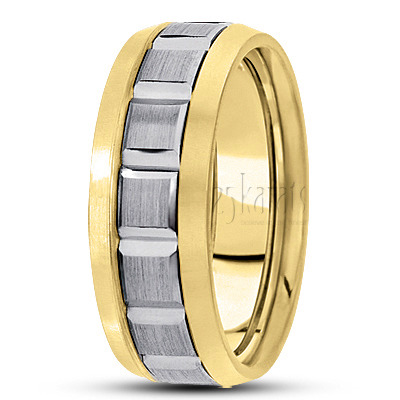 Chic Grooved Designer Wedding Ring  - view 4