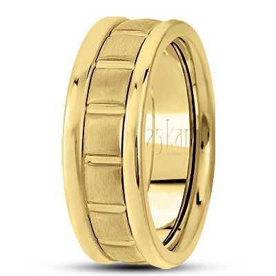 Classic Diamond Carved Wedding Band  - main view thumbnail