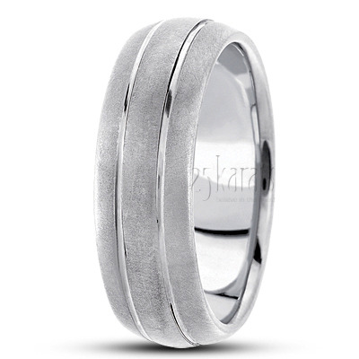 Incised Basic Designer Wedding Ring  - view 2