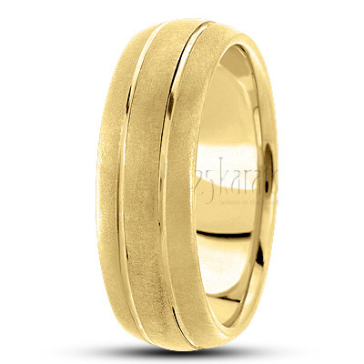 Incised Basic Designer Wedding Ring  - view 3