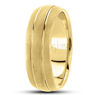 Incised Basic Designer Wedding Ring  - view 3 thumbnail