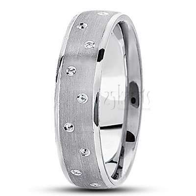 Exquisite Diamond Carved Wedding Ring  - view 2 thumbnail