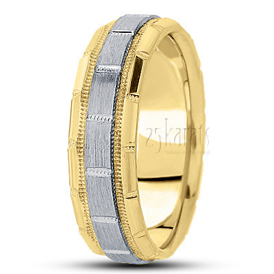 Beaded Motif Basic Designer Wedding Ring  - main view