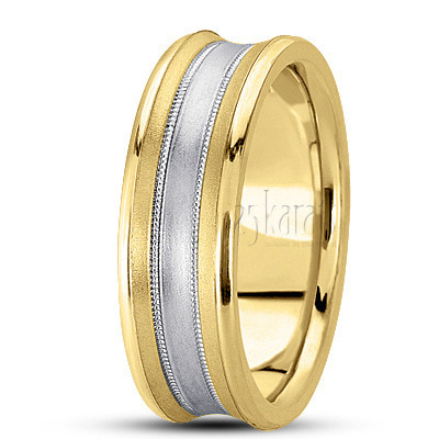 Concave Milgrain Basic Designer Wedding Band  - main view thumbnail