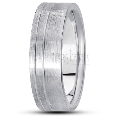 Classic Flat Basic Design Wedding Ring  - view 2