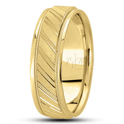 Fine Diamond Cut Wedding Band  - view 3 thumbnail