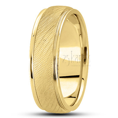 Exclusive Carved Design Wedding Band  - view 3