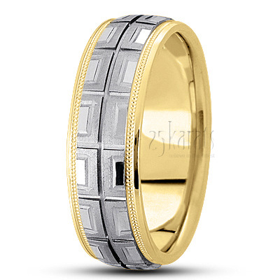Incised Basic Design Wedding Ring  - main view