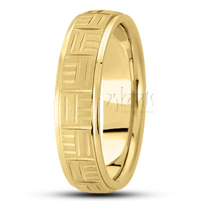 Incised Basic Designer Wedding Band  - view 3 thumbnail