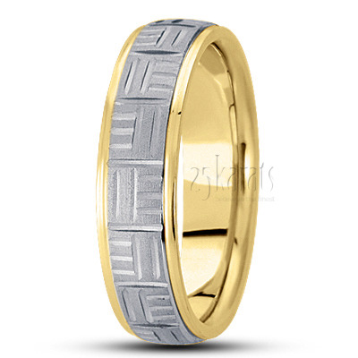 Incised Basic Designer Wedding Band  - view 4