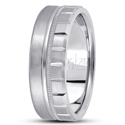 Unique Designer Wedding Band  - view 2 thumbnail