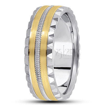 Ridged Edge Basic Design Wedding Ring  - main view thumbnail