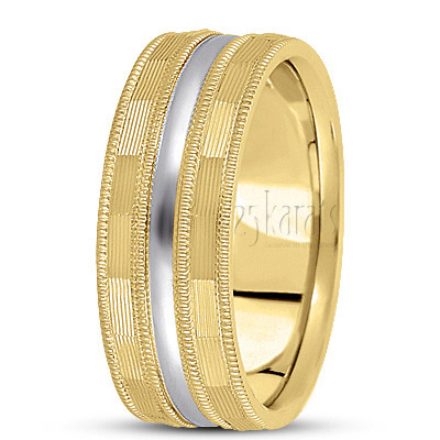 Sturdy Angular Cut Diamond Cut Wedding Band  - view 4 thumbnail