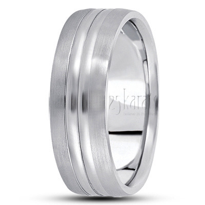 Convex Center Basic Designer Wedding Ring  - view 2 thumbnail