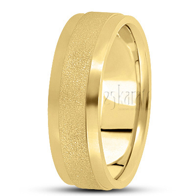 Stoned Center Basic Design Wedding Ring  - view 3