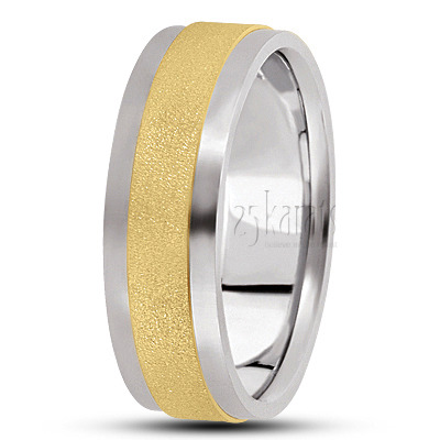 Stoned Center Basic Design Wedding Ring  - view 4