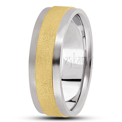 Stoned Center Basic Design Wedding Ring  - view 4 thumbnail