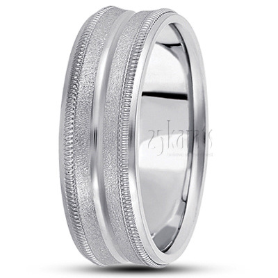 Concave Basic Design Wedding Band  - view 2