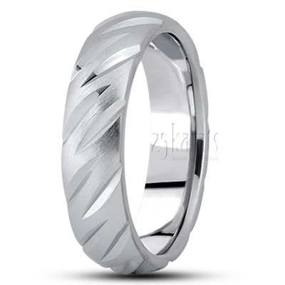 Sleek Eye-cut Basic Design Wedding Ring  - main view thumbnail