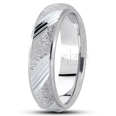 Stone Finish Basic Design Wedding Ring  - view 2