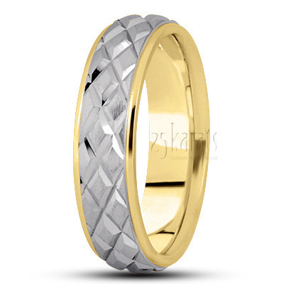Grooved Basic Carved Wedding Band  - view 4 thumbnail