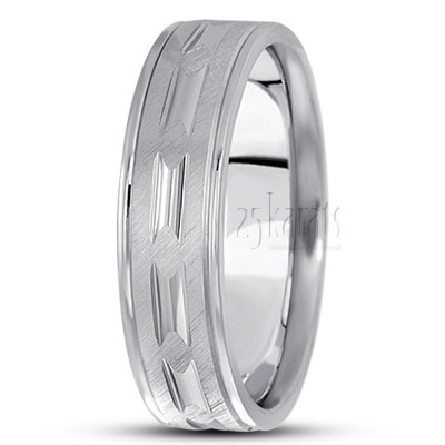 Incised Basic Design Wedding Ring  - view 2