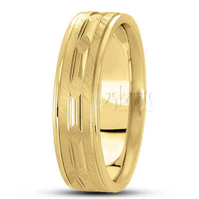 Incised Basic Design Wedding Ring  - view 3 thumbnail