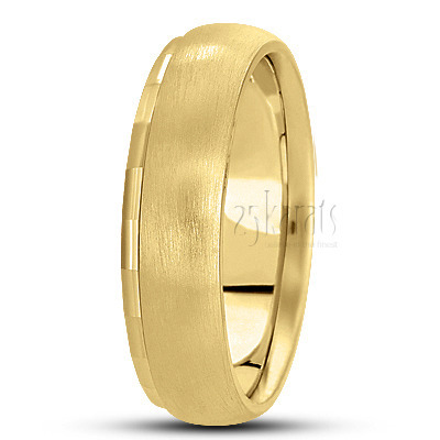 Single Angular Cut Edge Wedding Ring  - view 3 thumbnail