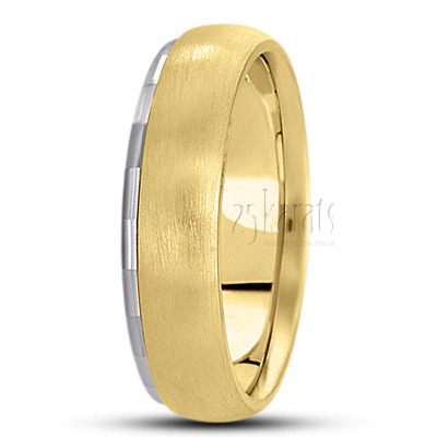 Single Angular Cut Edge Wedding Ring  - main view