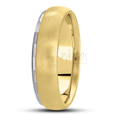 Single Angular Cut Edge Wedding Ring  - main view thumbnail