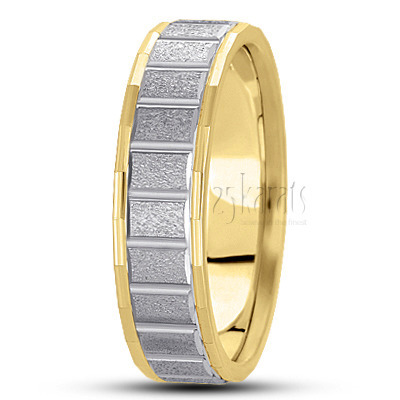 Contemporary Basic Carved Wedding Ring  1
