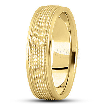 Milgrain Diamond Cut Wedding Band  - view 3 thumbnail