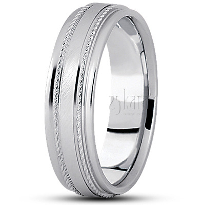 Step Edge Basic Design Wedding Band  - view 2