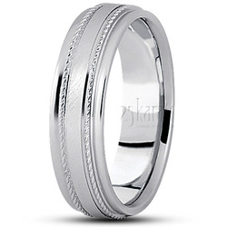 Step Edge Basic Design Wedding Band  thumbnail 2