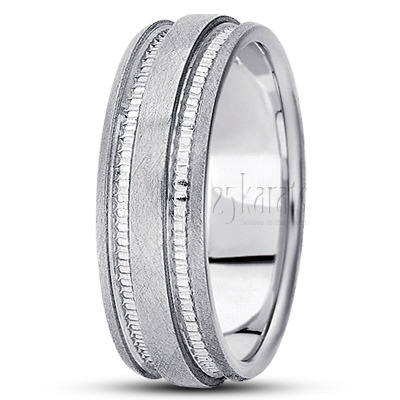 Elegant Carved Design Wedding Ring  - view 2
