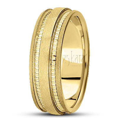 Elegant Carved Design Wedding Ring  - view 3