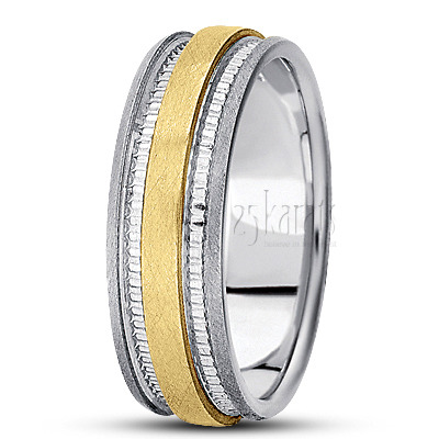 Elegant Carved Design Wedding Ring  - view 4