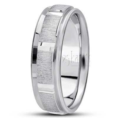 Incised Basic Designer Wedding Band  1 - main view